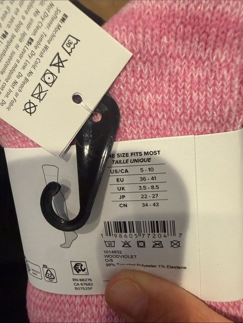 UGG Pink Ribbed Slouch Crew Socks for woman’s onesize tall boot